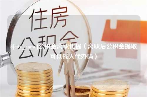 涟源公积金离职代提（离职后公积金提取可以找人代办吗）